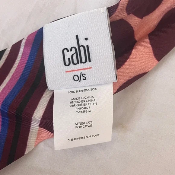 NWOT CAbi Multicolor Polka Dot Twilly Scarf - Picture 2 of 4